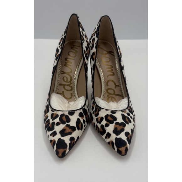 Sam Edelman Women's Hazel Leopard Print Calf Hair Heel Pumps Pointed Toe 6M NWOB - Picture 2 of 6
